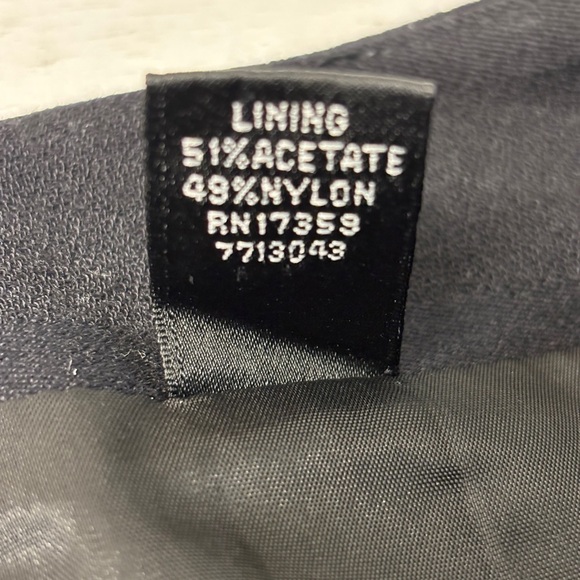 VTG Linda Allard Ellen Tracy Pencil MIDI Skirt Black 100% Wool 8 - Picture 6 of 8